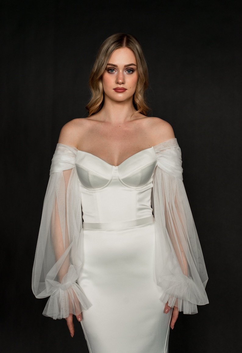 Detachable off Sleeves for Wedding Dress With Long Cuffs Etsy
