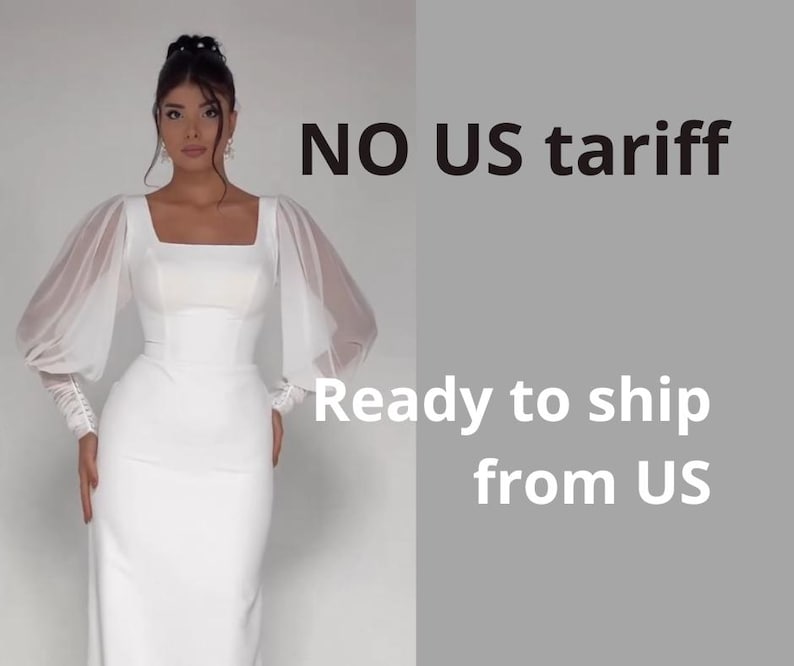 Mangas de tule removíveis para casamento: mangas estilo bispo para noivas off-white imagem 1