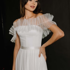 Detachable Wedding Dress Straps off Sleeves — White off Shoulder Straps ...