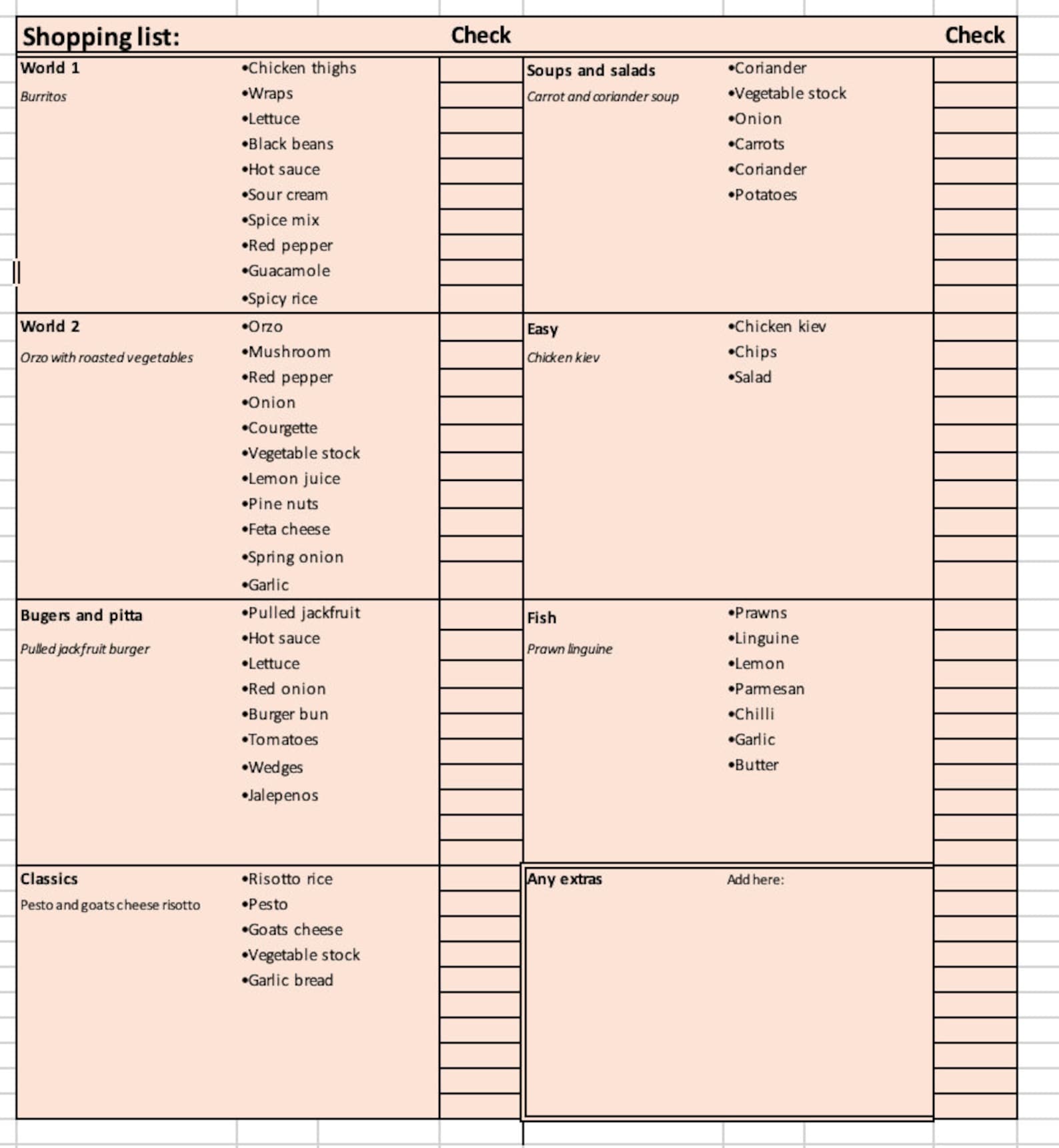 Random Meal Generator With Autofill Ingredients List Meat and