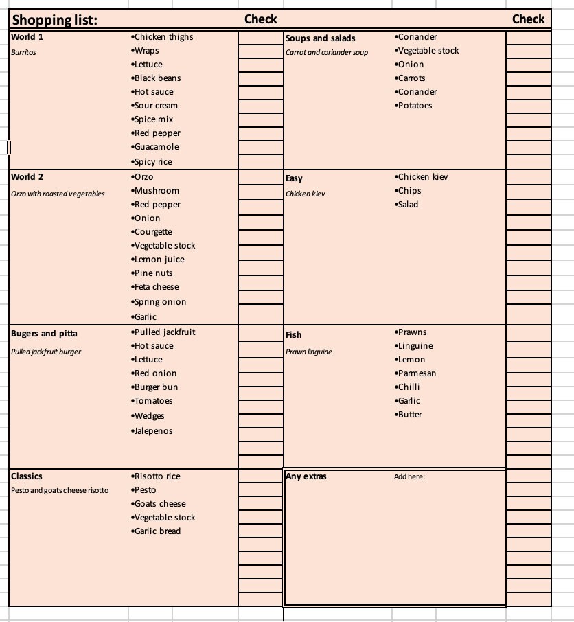 Random Meal Generator With Autofill Ingredients List Meat and
