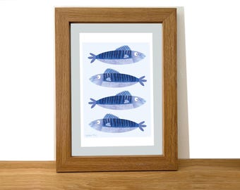 Mackerel Fish Art Print