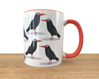 Cornish Chough Ceramic Mug
