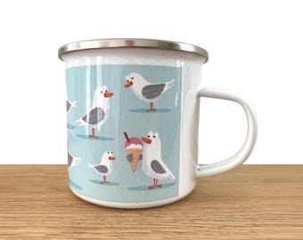 Seagull Enamel Mug