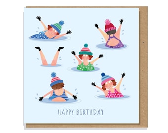 Wild Swimmers Birthday card