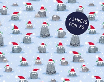 Seal Christmas gift wrap