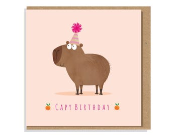 Capybara Birthday card