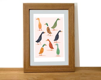 Runner Duck Art Print