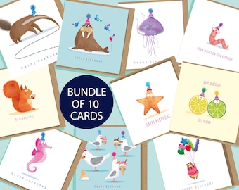 Bundle of 10 Birthday cards