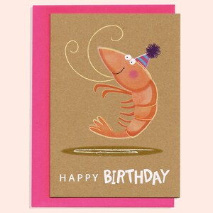 Happy Birthday Prawn Kraft birthday card