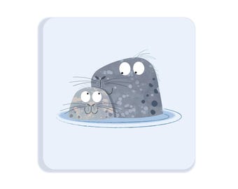 Square Seal Coaster