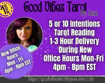 Your Person's Exact Intentions | 1 - 3 Hour 5 or 10 Intentions| Same Hour Tarot Reading | Same Day Psychic Reading Love
