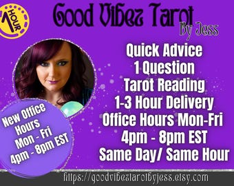 Lectura de Tarot de Emergencia 1 Pregunta Una Hora/Misma Hora Consejos Rápidos Amor Carrera Emergencia/Mismo Día Lectura Psíquica Amor