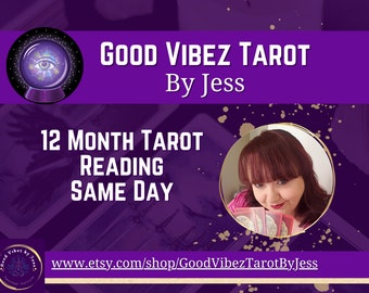 12 Monate Tarot-Lesung / Schnelle psychische Legung / Tarotkarten-Lesung / Genaue Lesung / 12-Monats-Vorhersage