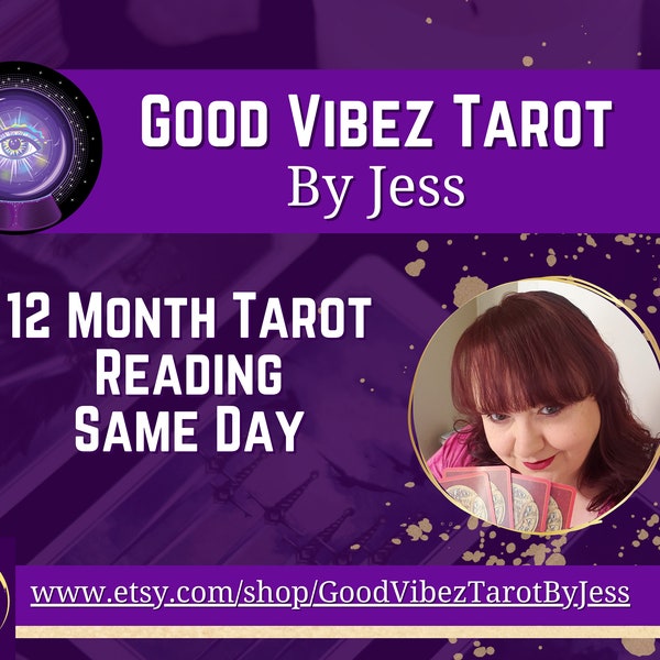 12 Month Tarot Reading/ Fast Psychic Reading/ Tarot Card Reading/ Accurate Reading/ 12 Months Predictions