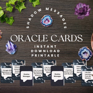 Printable Shadow Messages Tarot Cards/Tarot Card Deck/ Tarot Deck/ Digital Tarot Card/ Oracle Deck/ Digital Download
