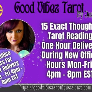 Exact Thoughts | 1 Hour 15 Thoughts| Same Hour Tarot Reading | Same Day Psychic Reading Love