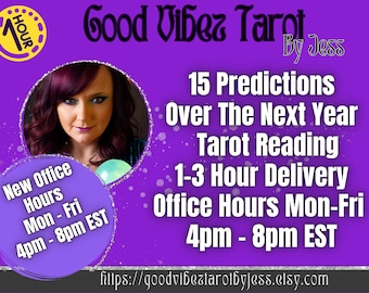 15 Future Predictions | 1 Hour | Same Hour Tarot Reading | Same Day Psychic Reading Love