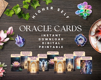 Digital Download | Printable Oracle Deck | Higher-Self Message Cards | Printable Oracle Cards | Messages From Universe | Spiritual Gift