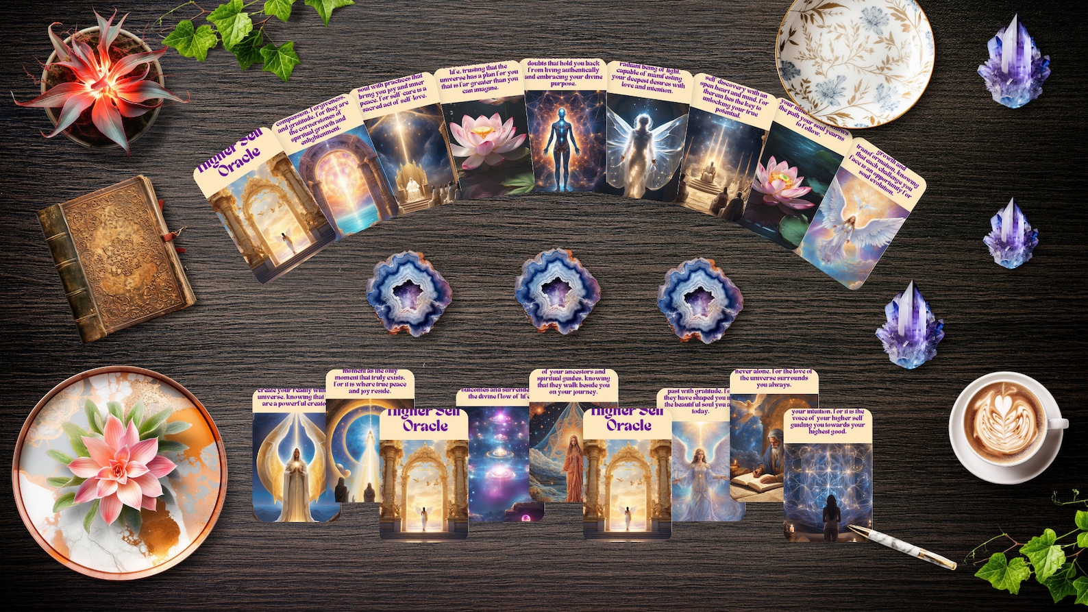 Digital Download | Printable Oracle Deck | Higher-self Message Cards ...