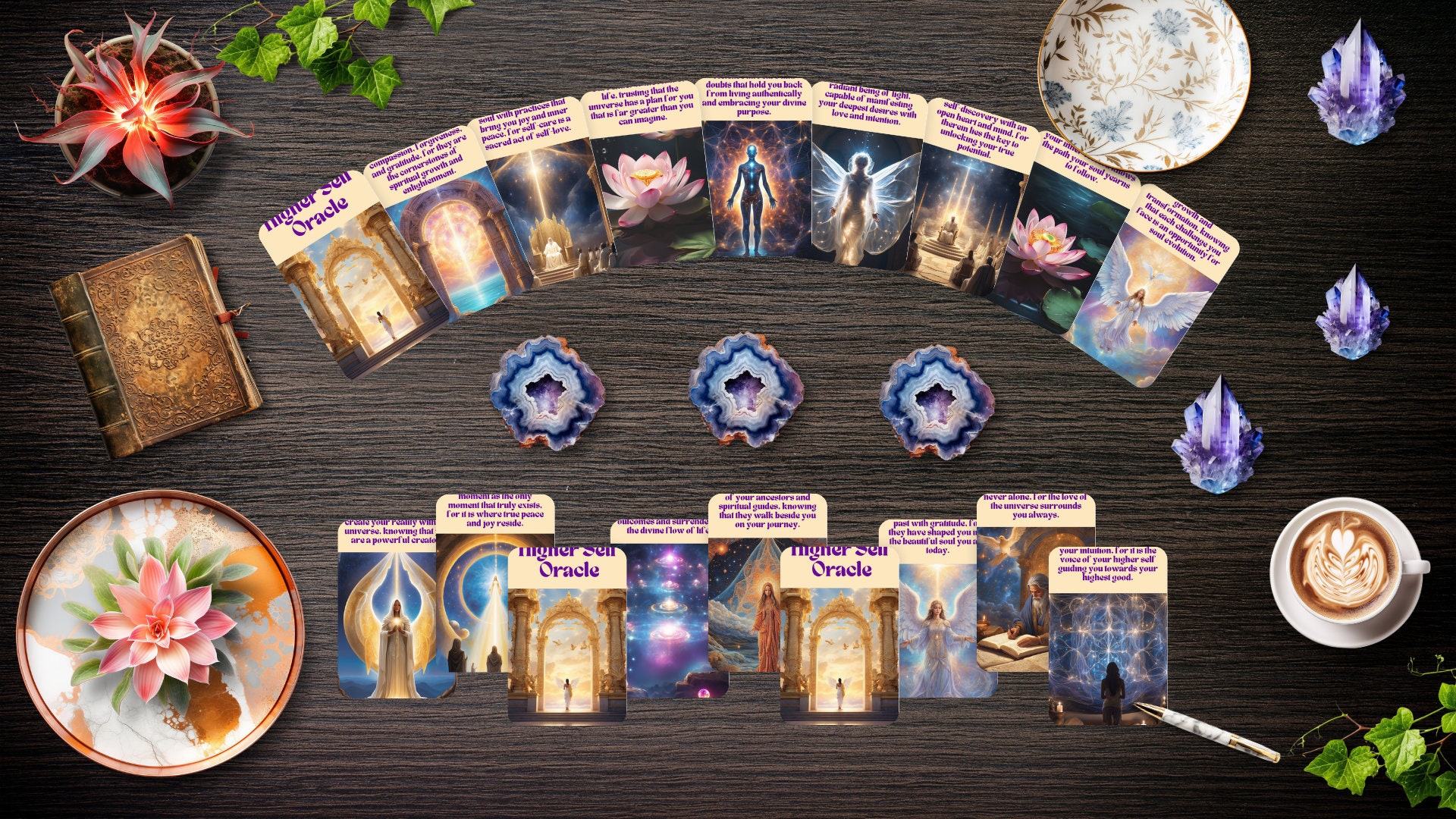 Digital Download | Printable Oracle Deck | Higher-self Message Cards ...