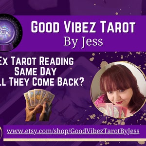 Lectura psíquica del amor / Lectura de amor de emergencia / Lectura de amor con tarot muy detallada / Lectura intuitiva del mismo día / Ex amor