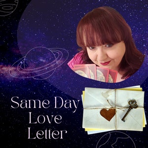 Carta de amor canalizada personalizada de tu alma gemela o llama gemela. Mensaje de persona. Amor de lectura psíquica