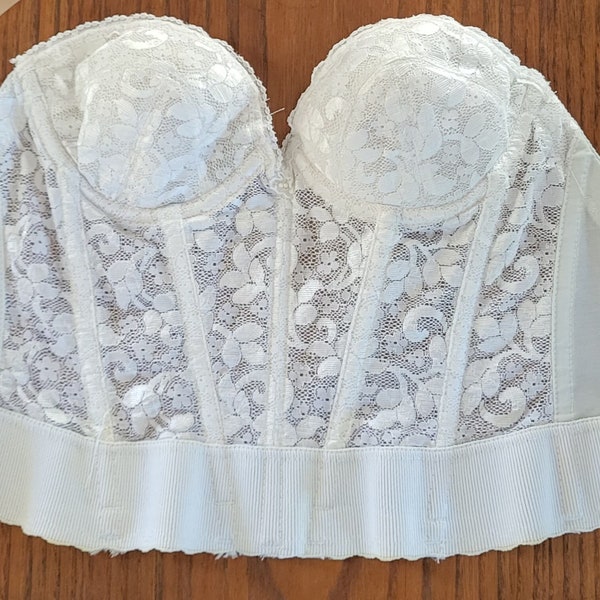 BUSTIER en DENTELLE pour robe de MARIÉE 85 B Baleines T36