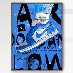 Hypebeast Set Air Jordan 4 Retro - Complex Digital Wall Art Poster Decor  Gift