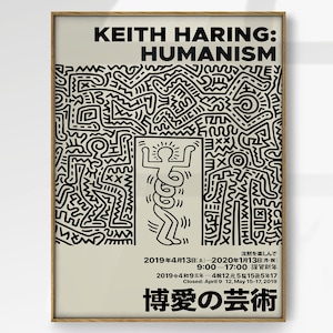 Keith Haring 'Humanism' Poster, Keith Haring Print, Pop Art Print, Modern Artwork, Home Decor, Wall Art Print, Christmas Gift, Oversize