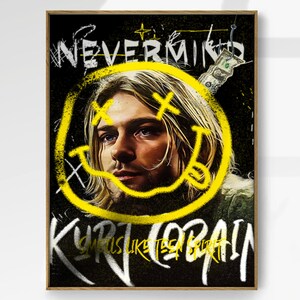 Kurt Cobain Print Nirvana Poster Music Art Pop Art Retro - Etsy