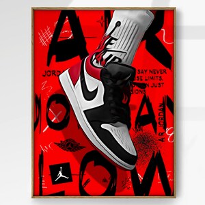 Air Jordan Poster Nike Print Travis Scott Wall Art Sneaker - Etsy