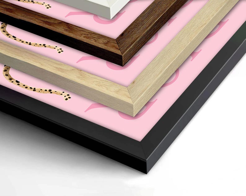 Dior Inspired Poster Print, Leopard Print, Pink Wall Art, Apartment