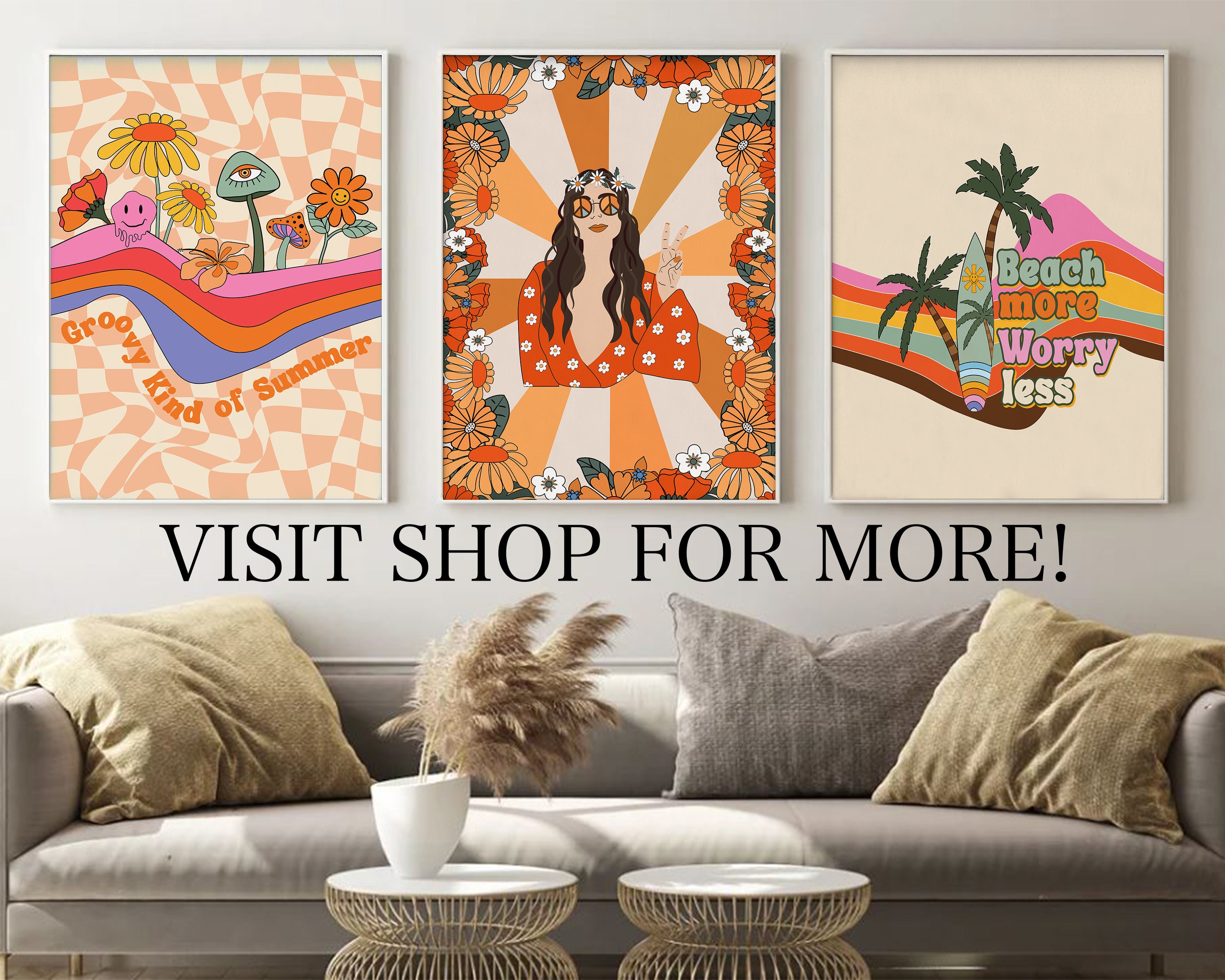 70s Art Retro 70s Home Decor 70s Wall Decor Retro Home - Etsy