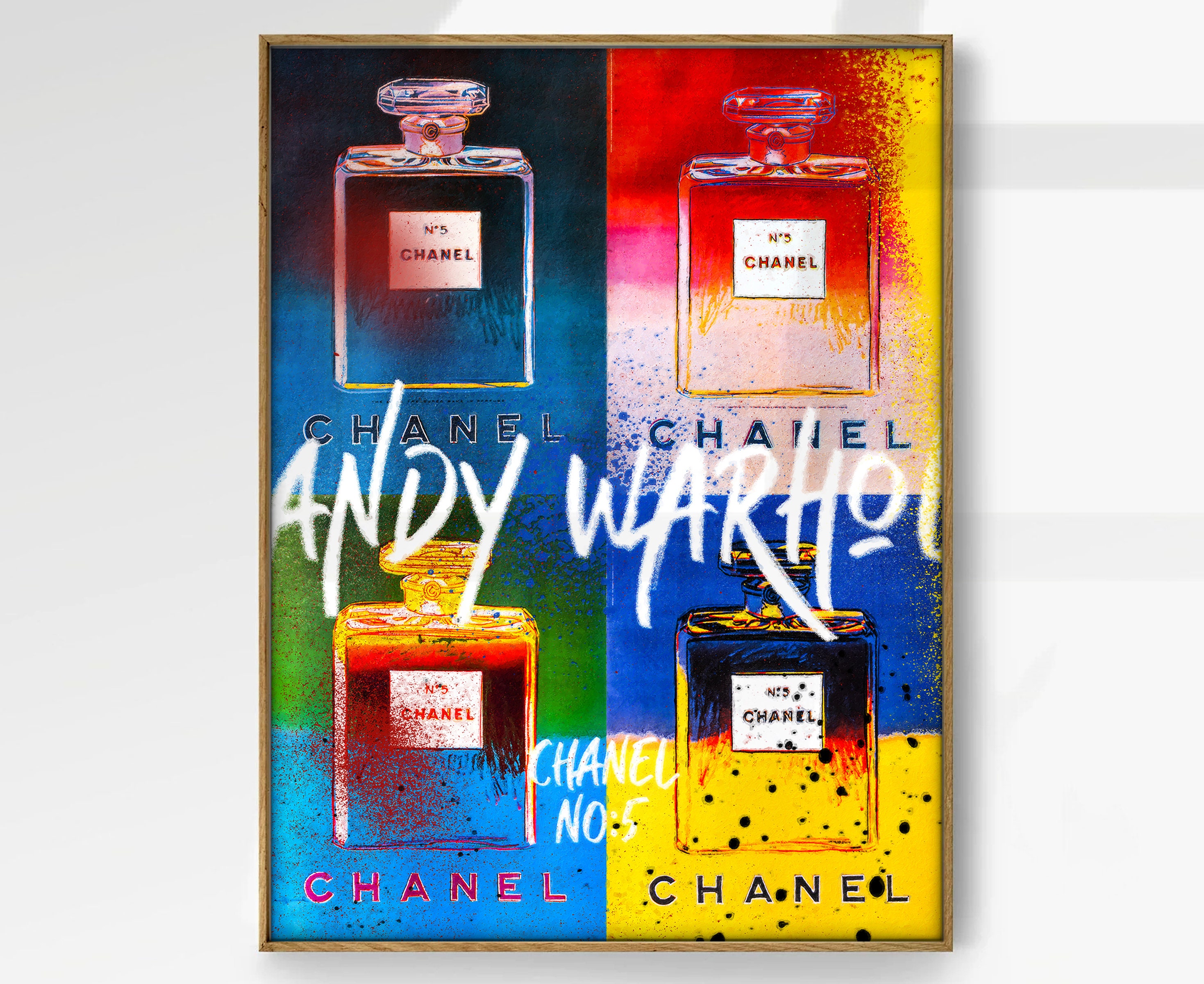 Andy Warhol Chanel N5 poster, Andy Warhol Popart poster, Andy Warhol  Fashion poster