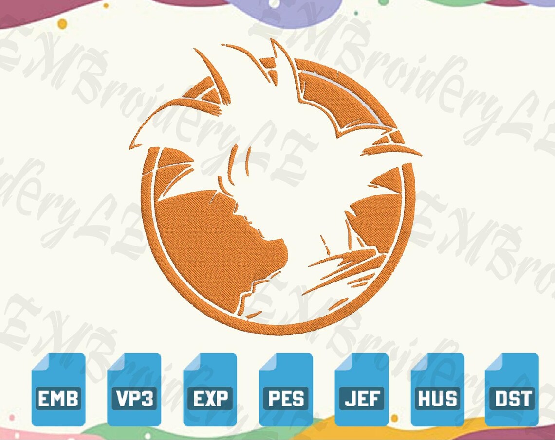 Anime Inspired Embroidery Design Machine Embroidery Design Etsy