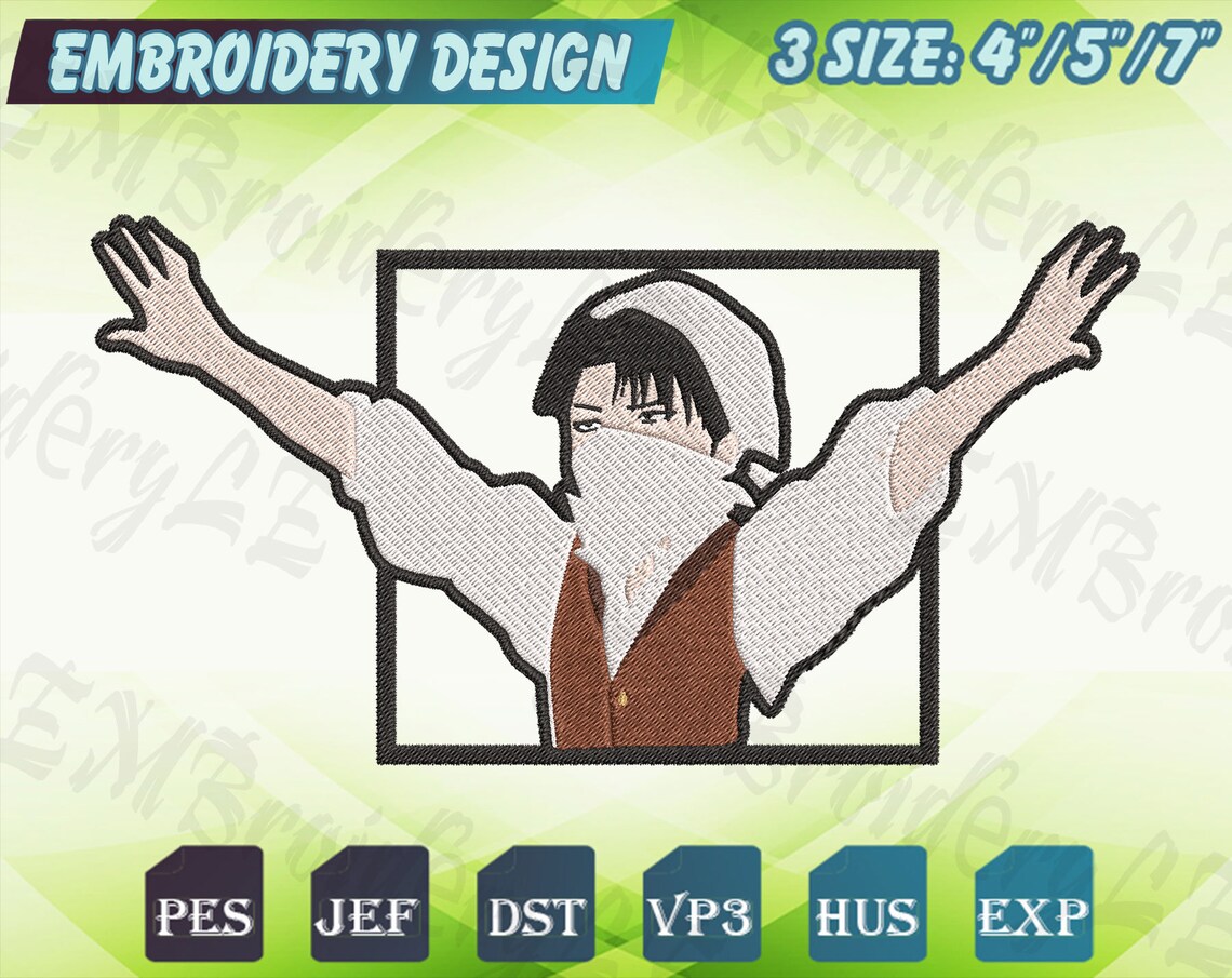 Anime Inspired Embroidery Design Machine Embroidery Design Etsy