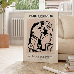 Picasso Kiss Exhibition Print: Modernist Wall Art (Digital Download)