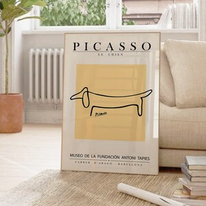 Picasso Dog One Line Art Print: Minimalist Sketch (Digital Download)