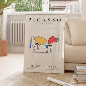 Picasso Animal Sketch Print: One Line Art, Exhibition Poster (Digital Download)