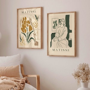 Ensemble de 2 estampes Henri Matisse, affiche Matisse, art mural Matisse, impression d&#39;art Matisse, ensemble de 2 Matisse, ensembles Matisse, 2 impressions Matisse