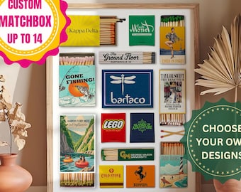 Custom Matchbook Art Print: Personalized Retro Matchbox Gift (Digital Download)