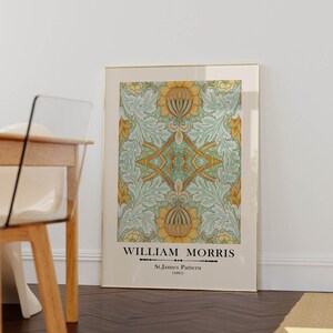 William Morris Printable Wall Art, Art Nouveau Print, Textile Wall Art Poster, Vintage Morris Digital Download Poster, Museum Art Print