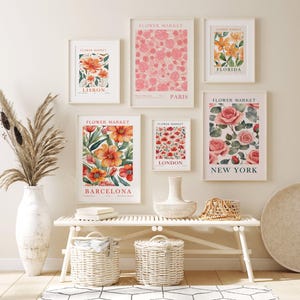 Flower Market Gallery Wall Art Prints: Set of 6 (Digital Download)