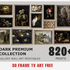 Dark Academia Decor, Mega Bundle Set Of 700+ Prints, Moody Dark Printable Gallery Wall Art Set, Cottagecore Paintings, Mysterious Wall Print