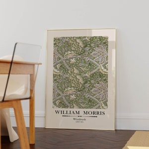 William Morris Windrush Print, William Morris Exhibition Print, William Morris Poster, Vintage Wall Art, Textiles Art, Vintage Poster
