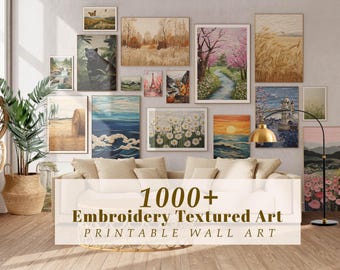 Mais de 1000 impressões de arte de parede de galeria eclética: paisagens vintage, decoração de fazenda (download digital)