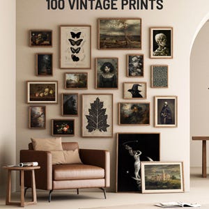 110 Moody Printable Wall Art Set Dark Academia Prints French Country Art Rustic Vintage Prints Nowoczesne wydruki ścienne do sypialni Dark Academia Deco