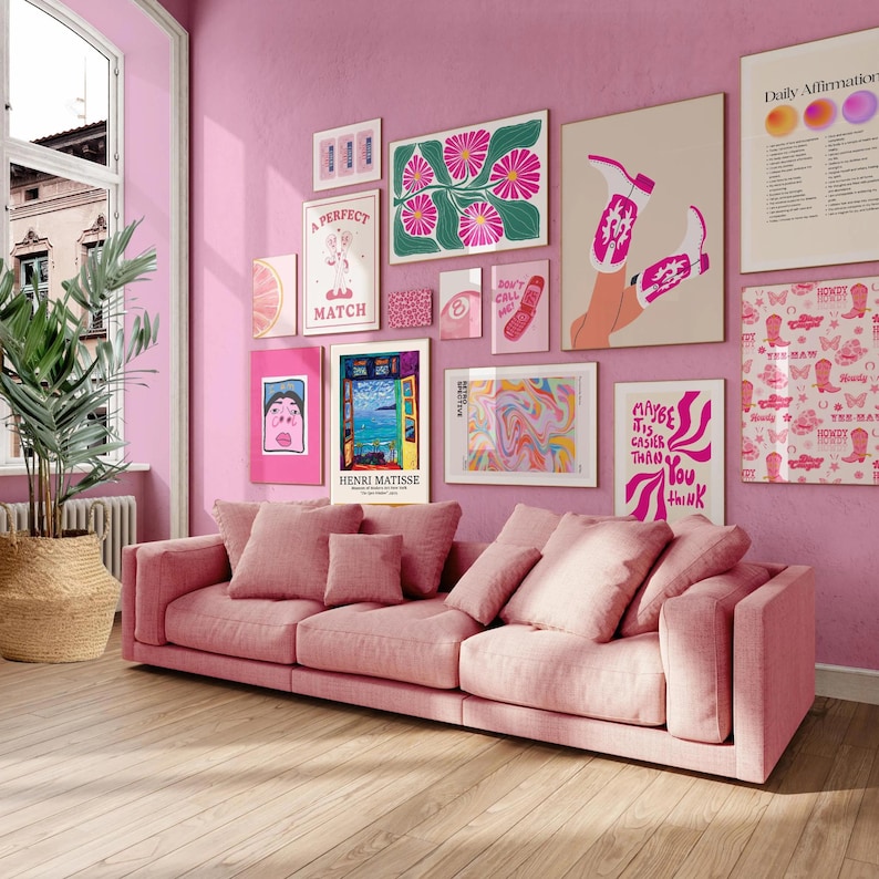 Gallery wall set, Eclectic decor, eclectic gallery, exhibition poster, maximalist art decor, Eclectic Gallery Set, maximalist wall art, Maximalist Gallery, Maximalist decor, trendy poster, Coquette Room Decor, Coquette Maximalist