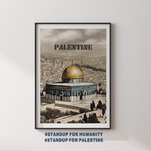 Masjid al-Aqsa Painting, Palestine Painting, Palestine Wall Art, Palestinian Poster, Resistance Until Reclamation, StandWithPalestine